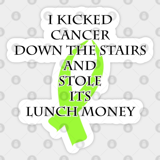 Cancer Bully (Lime Green Ribbon) Sticker by BlakCircleGirl